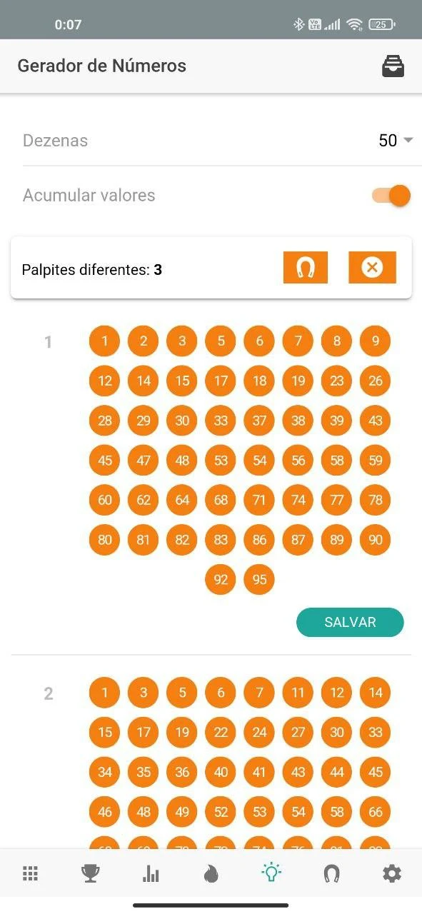 Estatística Resultado Mania UP screenshot